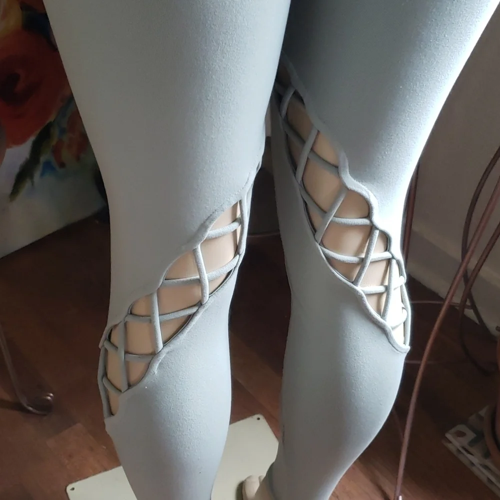Alo sage green high rise leggings womens size S